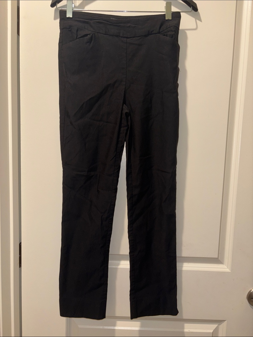 Hilary Radley Black Cropped-Leg Dress Pants